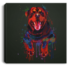 Load image into Gallery viewer, Hand Painted Rottweiler Square Canvas .75in Frame