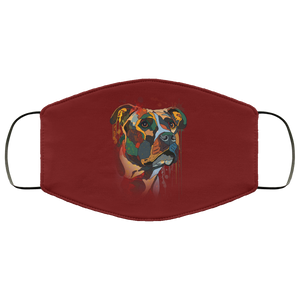 Hand painted pitbull human Face Mask