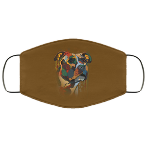 Hand painted pitbull human Face Mask