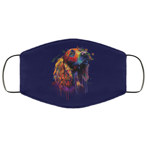 Hand painted cocker spaniel human Face Mask