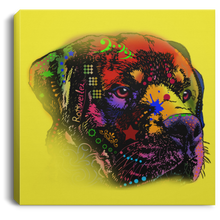 Load image into Gallery viewer, Hand Painted Rottweiler Square Canvas .75in Frame
