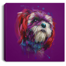 Load image into Gallery viewer, Hand Painted Shih Tzu Square Canvas .75in Frame