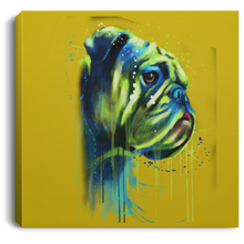 Load image into Gallery viewer, Hand Painted Bull Dog Square Canvas .75in Frame