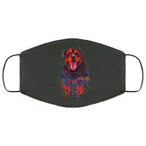 Hand painted rottweiler human Face Mask