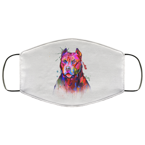 Hand painted pitbull human Face Mask