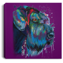 Load image into Gallery viewer, Hand Painted Schnauzer Square Canvas .75in Frame