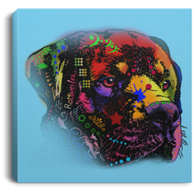 Load image into Gallery viewer, Hand Painted Rottweiler Square Canvas .75in Frame