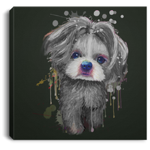 Load image into Gallery viewer, Hand Painted Shih Tzu Square Canvas .75in Frame