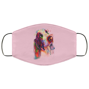Hand painted bassethound human Face Mask
