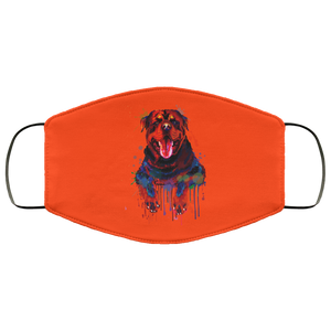 Hand painted rottweiler human Face Mask