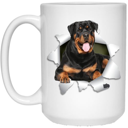 ROTTWEILER 3D 15 oz. White Mug
