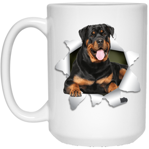 ROTTWEILER 3D 15 oz. White Mug