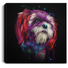 Load image into Gallery viewer, Hand Painted Shih Tzu Square Canvas .75in Frame
