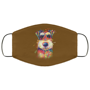 Hand painted Schnauzer human Face Mask