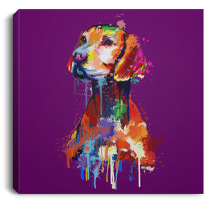 Hand Painted Vizsla Square Canvas .75in Frame
