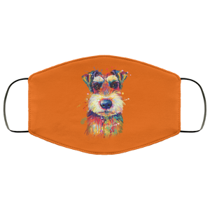 Hand painted Schnauzer human Face Mask