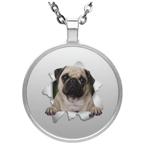 PUG 3D Circle Necklace