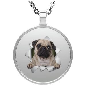 PUG 3D Circle Necklace