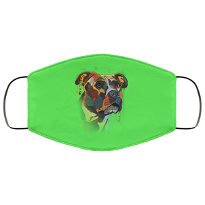 Hand painted pitbull human Face Mask