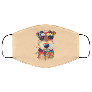 Hand painted Schnauzer human Face Mask