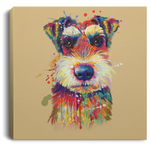 Load image into Gallery viewer, Hand Painted Schnauzer Square Canvas .75in Frame