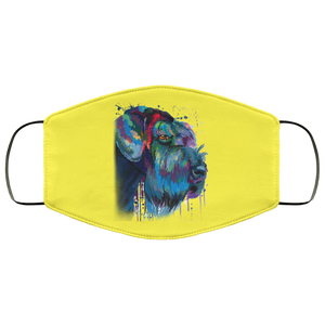 Hand painted Schnauzer human Face Mask