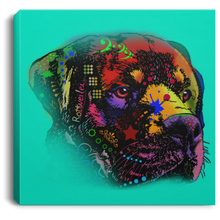 Load image into Gallery viewer, Hand Painted Rottweiler Square Canvas .75in Frame