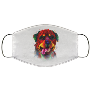 Hand painted rottweiler human Face Mask