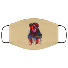 Load image into Gallery viewer, Hand painted rottweiler human Face Mask