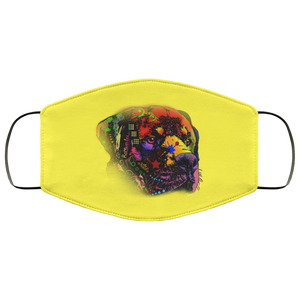 Hand painted rottweiler human Face Mask