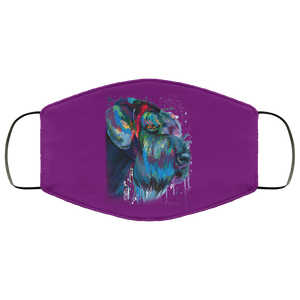 Hand painted Schnauzer human Face Mask