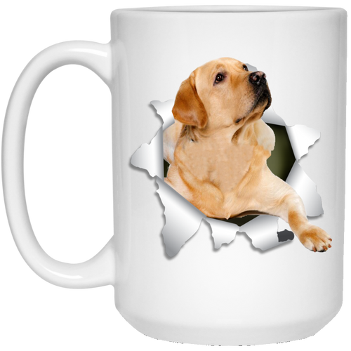 LABRADOR RETRIEVER 3D 15 oz. White Mug