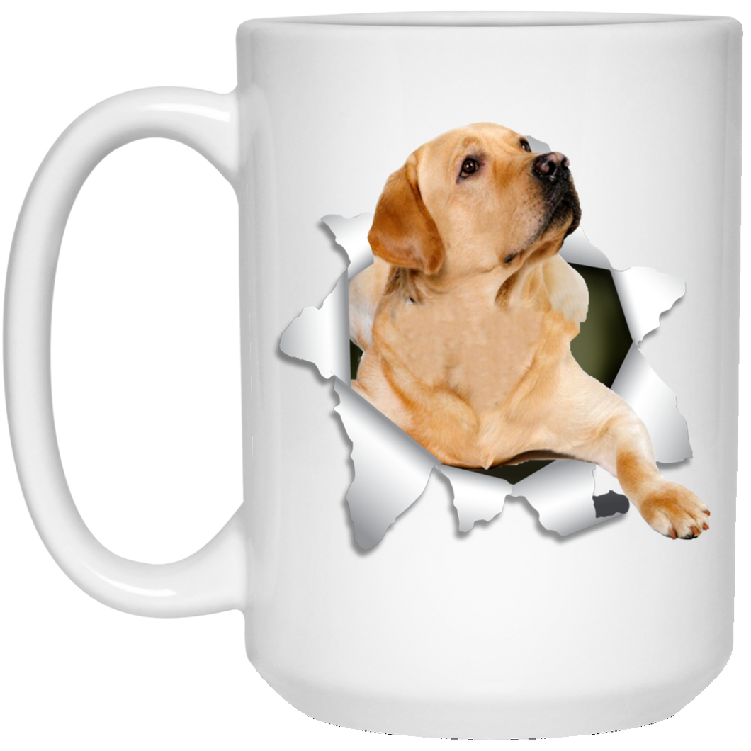 LABRADOR RETRIEVER 3D 15 oz. White Mug