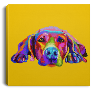 Hand Painted Weimaraners Square Canvas .75in Frame