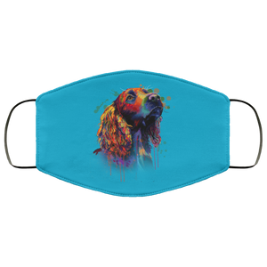 Hand painted cocker spaniel human Face Mask
