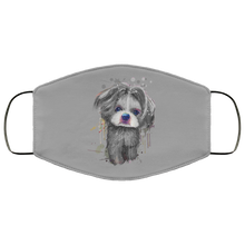 Load image into Gallery viewer, Hand painted 	Shih Tzu human Face Mask