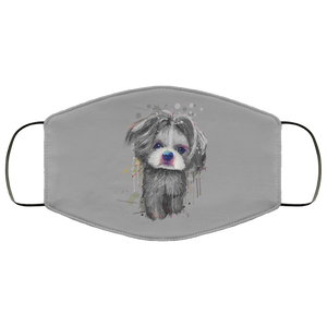 Hand painted 	Shih Tzu human Face Mask