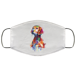 Hand painted vizsla human Face Mask