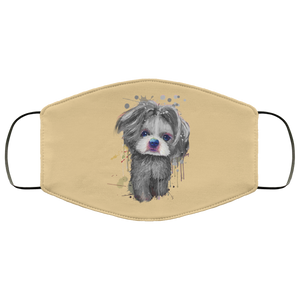 Hand painted 	Shih Tzu human Face Mask