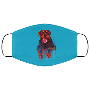 Hand painted rottweiler human Face Mask