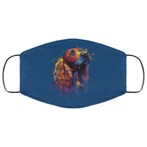 Hand painted cocker spaniel human Face Mask