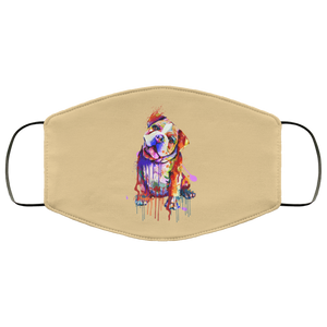 Hand painted Bull Dog human Face Mask