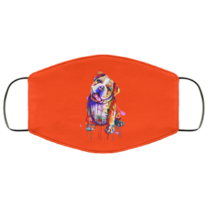 Hand painted Bull Dog human Face Mask