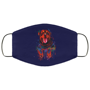 Hand painted rottweiler human Face Mask
