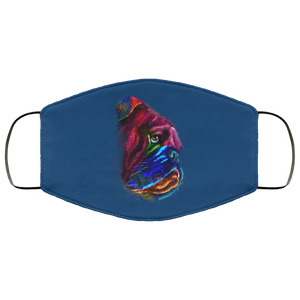 Hand painted Bull Dog human Face Mask