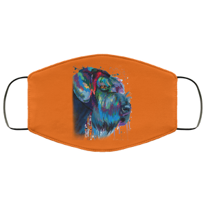 Hand painted Schnauzer human Face Mask