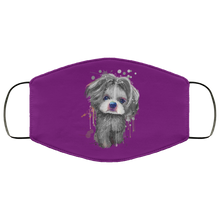 Load image into Gallery viewer, Hand painted 	Shih Tzu human Face Mask