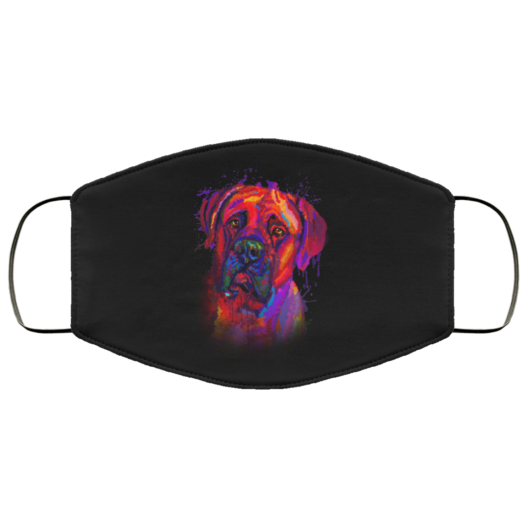 Hand painted Bullmastiff human Face Mask
