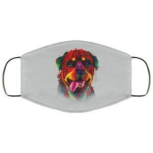 Hand painted rottweiler human Face Mask