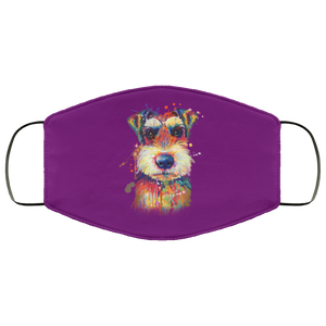 Hand painted Schnauzer human Face Mask